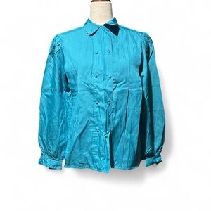 Turquoise Button-Up Shirt